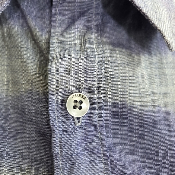 Guess Purple Dillon Slim Fit Men's Button Up Shirt Size Med - Picture 5 of 9